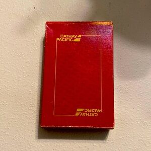 Cathay Pacific airline cards Asian airline red